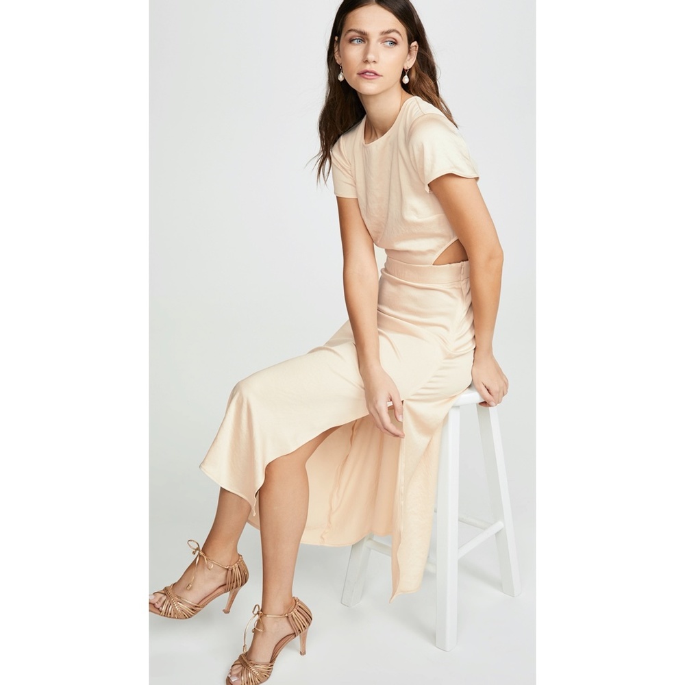 BA&SH Ritz Cutout RARE Midi Classic Slit Dress HTF